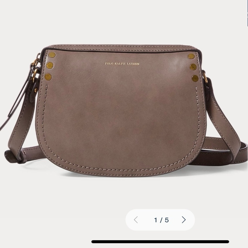 Polo Ralph Lauren Taupe Calfskin Crossbody